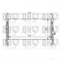 Радиатор охлаждения двигателя QUINTON HAZELL qer2409 5050438133981 671019 B 5TTDF6