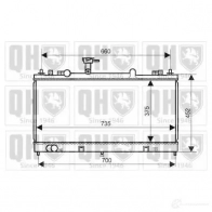 Радиатор охлаждения двигателя QUINTON HAZELL 5CP DHV qer2226 5050438007381 670836