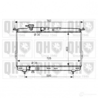 Радиатор охлаждения двигателя QUINTON HAZELL 5050438134018 L 24BF6 qer2412 671022