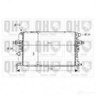 Радиатор охлаждения двигателя QUINTON HAZELL qer1687 5016593551831 WWDH NR Opel Astra (G) 2 Седан 1.7 TD (F69) 68 л.с. 1998 – 2000