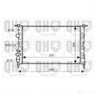 Радиатор охлаждения двигателя QUINTON HAZELL Renault Megane (BA) 1 Хэтчбек 1.6 i (BA0L) 75 л.с. 1996 – 1999 5016593370920 qer1335 33Y8 MH
