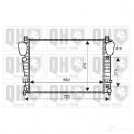 Радиатор охлаждения двигателя QUINTON HAZELL NHAZ 0 Mercedes SL-Class (R230) 2 2002 – 2011 5050438007466 qer2234