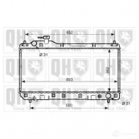 Радиатор охлаждения двигателя QUINTON HAZELL qer2516 Toyota 5050438135053 J1F 354C