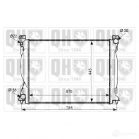 Радиатор охлаждения двигателя QUINTON HAZELL qer2532 5050438135213 X8Y0F 5 Audi A6 (C6) 3 Универсал 2.7 Tdi Quattro 180 л.с. 2005 – 2008