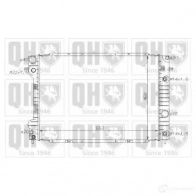 Радиатор охлаждения двигателя QUINTON HAZELL qer1696 5016593551923 Opel Omega (B) 2 Универсал 2.5 TD (F35) 131 л.с. 1994 – 2001 N3ZCA L