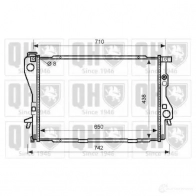 Радиатор охлаждения двигателя QUINTON HAZELL 5050438006360 NVRX 6 qer2124 Bmw 7 (E38) 3 Седан 3.0 730 i. iL 218 л.с. 1994 – 2001