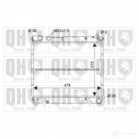 Радиатор охлаждения двигателя QUINTON HAZELL 5016593552876 qer1794 Suzuki Vitara (FT, GT, ET) 2 1988 – 2005 EXL L3Z