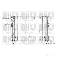 Радиатор охлаждения двигателя QUINTON HAZELL 4Z O99I 5016593397606 Peugeot Expert 1 (222) Фургон 1.6 79 л.с. 1996 – 2000 qer1521