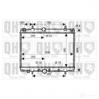 Радиатор охлаждения двигателя QUINTON HAZELL qer2050 Peugeot 406 1 (8E, 8F) Универсал 2.0 HDi 110 107 л.с. 2001 – 2004 KNMU V 5016594019163