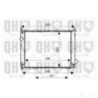 Радиатор охлаждения двигателя QUINTON HAZELL 5050438006568 K1 O1KT Fiat Marea (185) 1 Универсал 2.4 JTD 130 130 л.с. 1999 – 2002 qer2144