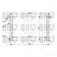 Радиатор охлаждения двигателя QUINTON HAZELL qer1630 5016593551343 TBT4MP E Ford Fiesta 4 (DX, JA, JB) Хэтчбек