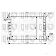 Радиатор охлаждения двигателя QUINTON HAZELL AGQ WM 5016593372375 Ford Fiesta 4 (DX, JA, JB) Хэтчбек 1.8 DI 75 л.с. 2000 – 2002 qer1473