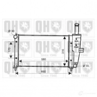 Радиатор охлаждения двигателя QUINTON HAZELL qer2020 Fiat Punto (188) 2 Хэтчбек 1.2 16V 80 (1833, 235, 253, 255, 333, 353, 639 80 л.с. 1999 – 2006 BJXNN YX 5016594018869