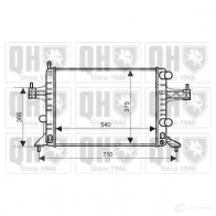 Радиатор охлаждения двигателя QUINTON HAZELL XDNID4 H qer2266 Opel Tigra (B) 2 2004 – 2009 5050438007787