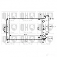 Радиатор охлаждения двигателя QUINTON HAZELL 670467 qer1833 5016593553231 KWJL JKW