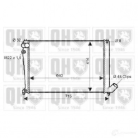 Радиатор охлаждения двигателя QUINTON HAZELL 5016593397699 JYWY8 U qer1530 Peugeot 406 1 (8E, 8F) Универсал 1.8 16V 110 л.с. 1996 – 2000