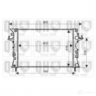 Радиатор охлаждения двигателя QUINTON HAZELL ZL M3I 5016594018975 Renault Laguna (BG) 2 Хэтчбек 1.9 dCi (BG1A. BG1W) 110 л.с. 2005 – 2007 qer2031