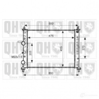 Радиатор охлаждения двигателя QUINTON HAZELL 5050438006537 670752 CXMNBK H qer2141