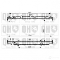 Радиатор охлаждения двигателя QUINTON HAZELL 5050438134384 Nissan Primera (P12) 3 Седан 1.9 dCi 120 л.с. 2003 – 2007 qer2449 K7 NM3