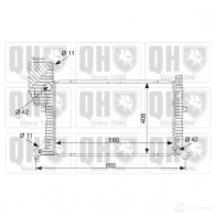 Радиатор охлаждения двигателя QUINTON HAZELL 5016593552180 G6H Y3 qer1722 670390