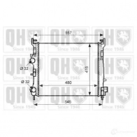 Радиатор охлаждения двигателя QUINTON HAZELL 5050438134834 8ES7HV L 671104 qer2494