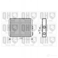 Радиатор печки, теплообменник QUINTON HAZELL Opel Meriva (A) 1 Минивэн 1.3 CDTI (E75) 69 л.с. 2005 – 2010 5050438006155 qhr2194 DF 59NV