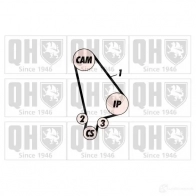 Комплект ремня ГРМ QUINTON HAZELL 5016593876361 qbk368 6W 5I81D Volkswagen Transporter (T5) 5 2003 – 2015