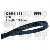 Приводной ремень, поликлиновой QUINTON HAZELL qbr41538 4PK1536 Renault Kangoo (FC) 1 Фургон 1.2 16V (FC05. FC0W. FC1D. FC1P. FC1K. FC0T) 75 л.с. 2001 – 2025 4PK 1535