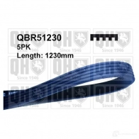 Приводной ремень, поликлиновой QUINTON HAZELL 5PK1228 5P K1227 Opel Agila qbr51230