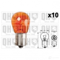 Лампа P21W BA15S 21 Вт 12 В QUINTON HAZELL XL QY6B QBL343 1423266157 5050438339659