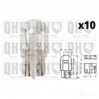 Лампа накаливания W21/5W W3X16Q 21/5 Вт 12 В QUINTON HAZELL RF3 GHZ 5050438339543 QBL580 659750