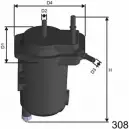 Топливный фильтр MISFAT G2 BMB Renault Megane (KM) 2 Универсал 1.5 dCi (KM02. KM13) 101 л.с. 2004 – 2006 F122 8V6JTFM