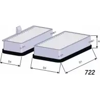 Салонный фильтр MISFAT HB190 YIJT 16 BZUPG 3399278