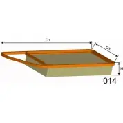 Воздушный фильтр MISFAT Q C5XLC P426 3399777 AH4NV