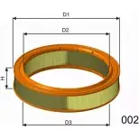 Воздушный фильтр MISFAT YDRYQGV J PDXC R149 3400032