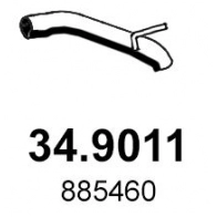 Выхлопная труба глушителя ASSO 34.9011 4V9 D45W Opel Astra (J) 4 Хэтчбек 1.4 68 100 л.с. 2009 – 2015
