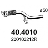 Выхлопная труба глушителя ASSO Renault Megane (BZ) 3 Хэтчбек 1.2 TCe (BZ16) 132 л.с. 2013 – наст. время 40.4010 OTQ SN17