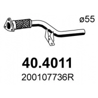 Выхлопная труба глушителя ASSO 40.4011 Renault Megane (BZ) 3 Хэтчбек 2.0 TCe (BZ0K) 180 л.с. 2008 – наст. время C5W R7L