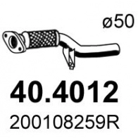 Выхлопная труба глушителя ASSO 40.4012 1440720215 T1JYP 4