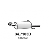 Глушитель ASSO 34.7103B Opel Astra (G) 2 Седан 1.6 (F69) 75 л.с. 1998 – 2000 84H OJ6