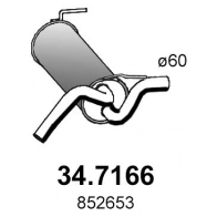 Глушитель ASSO Opel Astra (J) 4 Хэтчбек 1.7 CDTI (68) 131 л.с. 2011 – 2015 34.7166 3IZJ 5