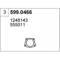 Кронштейн глушителя ASSO 599.0466 9 TE8B5Z 1440720793
