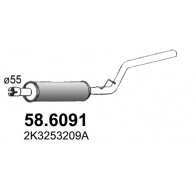 Резонатор ASSO T26B JV 58.6091 Volkswagen Caddy (2KB, 2KJ, 2CB, 2CJ) 3 Минивен 1.9 TDI 75 л.с. 2005 – 2010