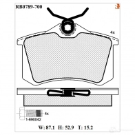 Дисковые тормозные колодки R BRAKE Volkswagen Golf 3 (1H1) Хэтчбек RB0789-700 D340-7234 20 961