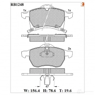 Дисковые тормозные колодки R BRAKE RB1248 23 056 23057 4389097