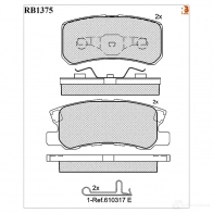 Дисковые тормозные колодки R BRAKE RB1375 23583 Citroen C4 Aircross 1 (GS) 2010 – 2016 23 582