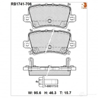 Дисковые тормозные колодки R BRAKE 24518 Honda Civic 8 (FD, FA) Седан 1.8 ExS Flex 140 л.с. 2006 – 2024 RB1741-706 2408 6