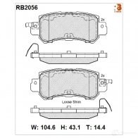 Дисковые тормозные колодки R BRAKE 25541 Mazda CX-5 (KE) 1 Кроссовер 2.5 AWD 188 л.с. 2013 – наст. время 25 540 RB2056