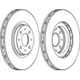 Тормозной диск Wagner DVCAP WGR1122-1 Fiat Stilo (192) 1 Универсал 1.9 JTD 136 л.с. 2004 – 2008 4 JW5T