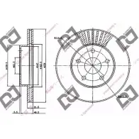 Тормозной диск DJ PARTS 3EE JW4 EOH1PQ BD1017 Toyota Previa (XR10, XR20) 1 Минивэн 2.4 (TCR11. TCR10) 132 л.с. 1990 – 2000